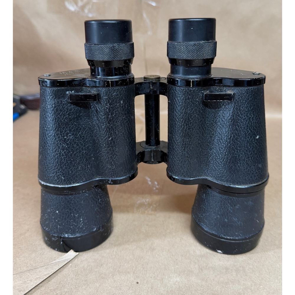 Vintage Omega 7x50 Coated Lens Binoculars Black Field‎ Glasses No 63961